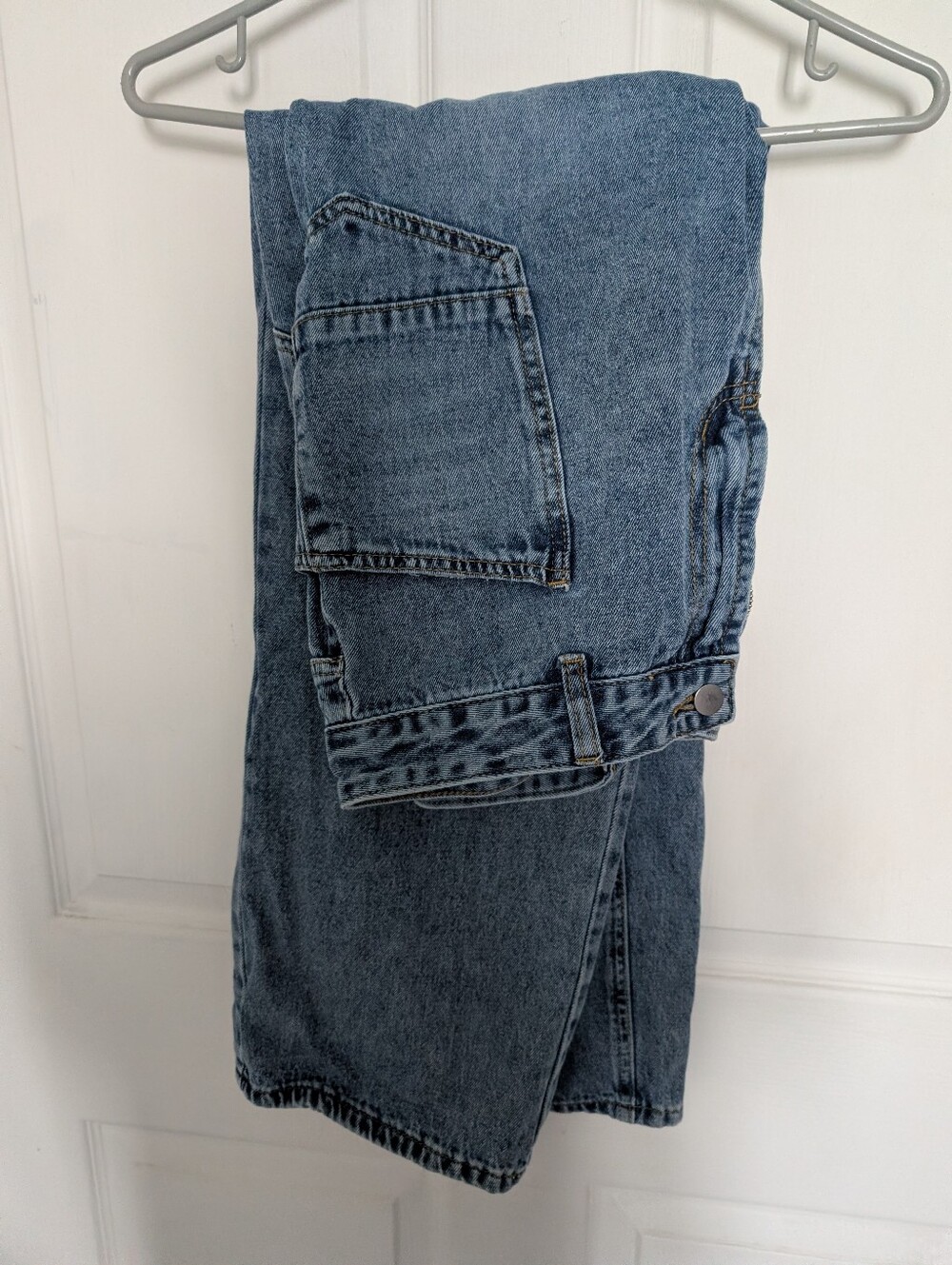Classic High-Rise Blue Denim Jeans Wideleg